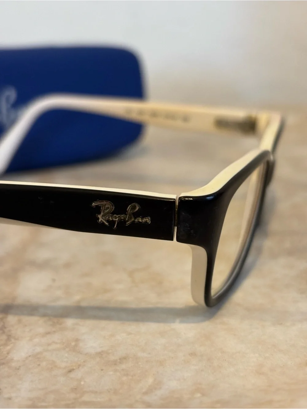 Ray-Ban Kids RB 1527 3579 Black and white Rectangle Eyeglasses